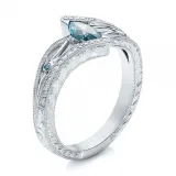 Silver Zircon Topaz Women Ring Eternity Engagement Wedding Band With Gift