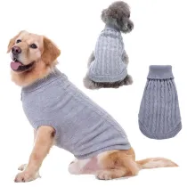 Pet Dog Cloth Solid Color Keep Warm Sweater Puppy Cloth