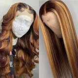 Women Synthetic Long Straight or Wavy Hair Wigs Middle Parting Wig