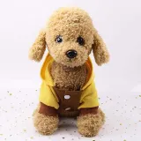 Pet Dog Cloth Stitching Striped Hooded Sweatshirt Puppy Cloth