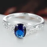 Silver Fashion Jewelry Hollow Inlaid Diamond Women Ring
