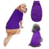 Pet Dog Cloth Solid Color Keep Warm Sweater Puppy Cloth