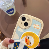 3D Cute Crooked Duck Drop Proof Phone Case for iPhone13 12 11 Pro Max