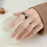 Jewelry Men Women Ring Stainless Steel Ring Rainbow Heart Gay & Lesbian Pride Couple Wedding Rings