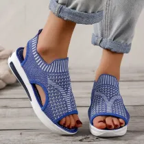 Women Mesh Sandals Fish Mouth Toe Sports Sandalias