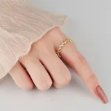 Silver Zircon Bubble Fashion Jewelry Inlaid Diamond Women Ring