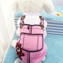 Pet Dog Cloth Cute Overall Printed Vest Puppy Cloth