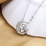 Sterling Silver Diamond Little Prince Solitaire Pendant Necklace Jewelry