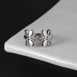Hollow Out Exaggerated Plain Finger Ring Classic Vintage Handmade Flower Ring
