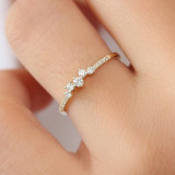 Silver Zircon Fashion Jewelry Inlaid Diamond Women Ring