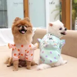 Pet Dog Cloth Bulldog Cute Polka Dot Bear Puppy Cloth with Pocket