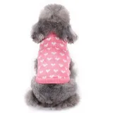 Pet Dog Cloth Love Heart Sweater Dalily Outgoing Suit