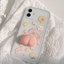 Cute 3D Piggy Ass Phone Case for iphone13 12 11 Pro Max