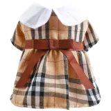 Pet Small Dog Lace Floral Striped Dress Dog Puppy Cloth