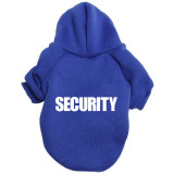 Pet Dog Hoodie Pure Color Clothes Security Slogan Warm Sweater