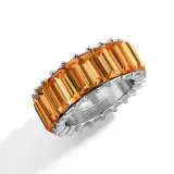 Silver Geometric Zircon Fashion Jewelry Inlaid Diamond Women Ring