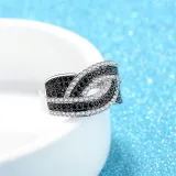 Silver Zircon Fashion Jewelry Inlaid Diamond Women Ring
