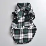 Pet Small Dog Lattice Short Sleeve Shirt Puppy Cloth