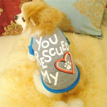 Pet Dog Cloth Heart Printed Shirt Puppy Cloth
