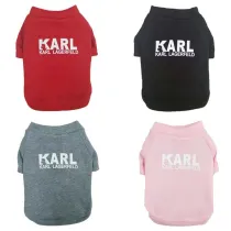 Pet Dog Cloth Karl Slogan Solid Color Puppy Cloth