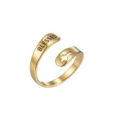 FAITH Fashion Jewelry Inlaid Diamond Adjustable Size Women Ring