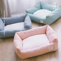 Pure Color Macarone Thickening Removable Warm Dog Bed Pet Kennel