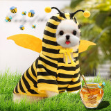 Pet Clothes Hoodie Sweatshirt Cartoon Bee Costume Outfit for Puppy Cats Large Dog
