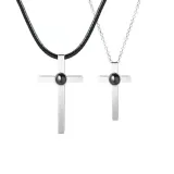 Modern Cross Style Projection Photo Customize Necklace