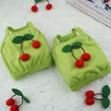 Pet Dog Cat Cloth St. Patrick's Day Green Vest with Cherry