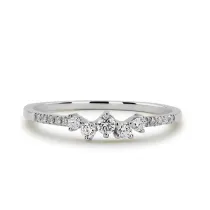 Silver Zircon Fashion Jewelry Inlaid Diamond Women Ring