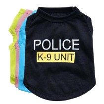 Pet Small Dog Solid Color Police Vest Puppy Cloth