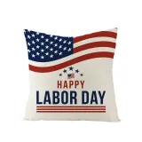 4PCS Home Cotton Decorative American Memorial Throw Pillow Case Cushion Covers For Sofa Couch Bed Chair