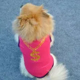 Pet Dog Cloth Mesh Dollar Breathable Printed Puppy Cloth