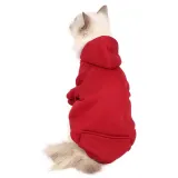 Pet Dog Cloth Solid Color Hooded Sweatshirt Puppy Cloth