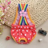 Pet Dog Sanitary Physiological Cute Rainbow Strap Puppy Underwear Diapers
