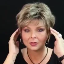 Women Hot Brown Golden Short Fluffy Wig