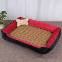 Printed Bone Sofa Bed Dog Kennel Pet Kennel with Mat