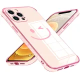 Electroplating Side Smiling Face Drop Proof Phone Case for iPhone13 12 11 Pro Max