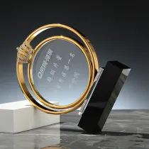 Crown Metal Style Crystal Trophy Optical Award