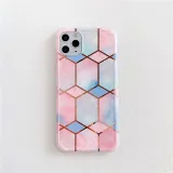 Electroplated Splicing Marbling Drop Proof Phone Case for iPhone13 12 11 Pro Max