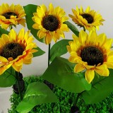 Solar LED Sunflower Style Lawn Lamp Outdoor Waterproof Flowers lights for Garden yard Landscape Decoration