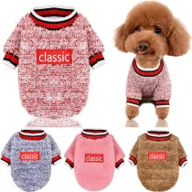 Pet Dog Classic Slogan Soft Clothes Fleece Cat Warm Coat