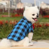 Pet Dog Cloth Lattice Bow Tie Prince Puppy Cloth