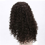 Women Synthetic Black Small Curly Wig Long Fluffy Hair Wigs