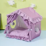Cute Pet Tent Nest Detachable Washable Breathable Pet Princess House