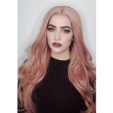 Women Lala Mixed Peach Pink Synthetic Lace Front