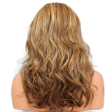 Women Synthetic Fluffy Wavy Curls Hair Wigs Multicolor Medium Curly Hair Wig