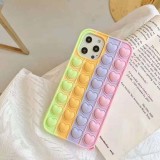 Pop It Fidget Toys Heart Shape Soft Silicone iPhone Case For iPhone 12 11 Pro Max 12