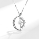 Choker Star Pendant Simple Charms Chain Women Fashion Accessories Jewelry Moon Necklace