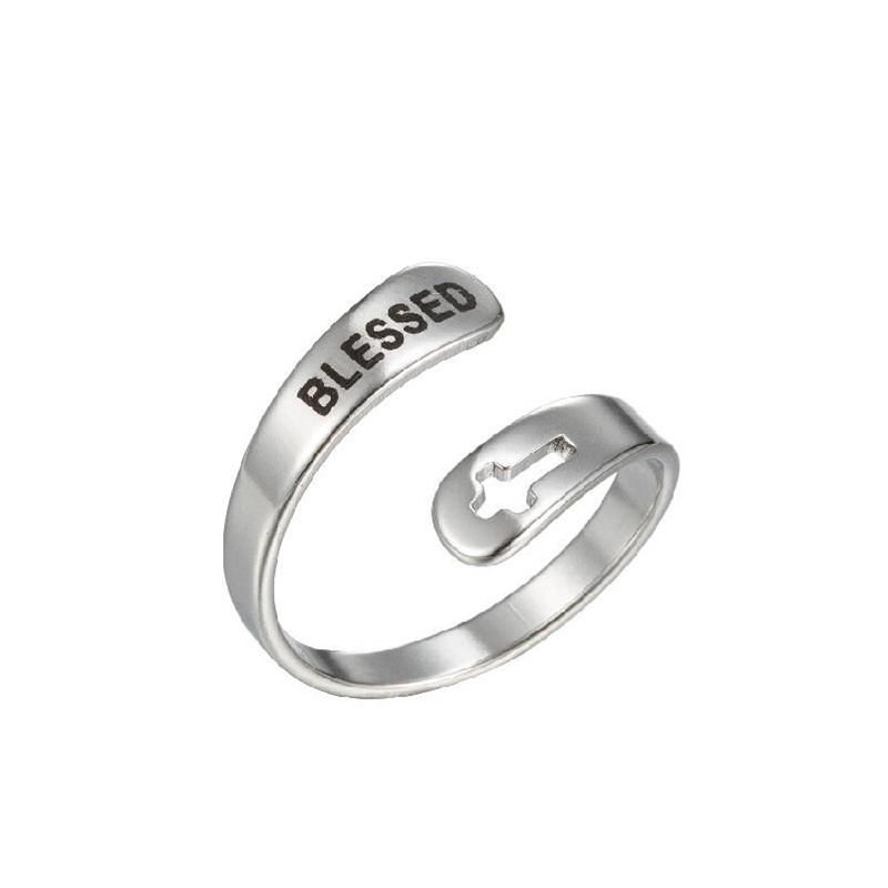 FAITH Fashion Jewelry Inlaid Diamond Adjustable Size Women Ring